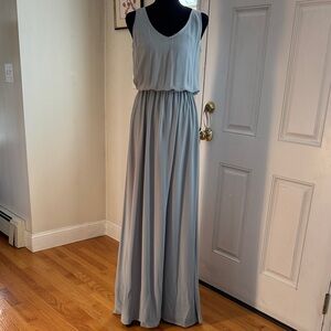 Show Me Your MuMu Kendall Maxi Dress Silver Sage Size Medium Bridesmaid Occasion
